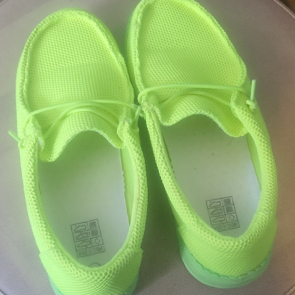 Vibrant Lime Kids Sneakers